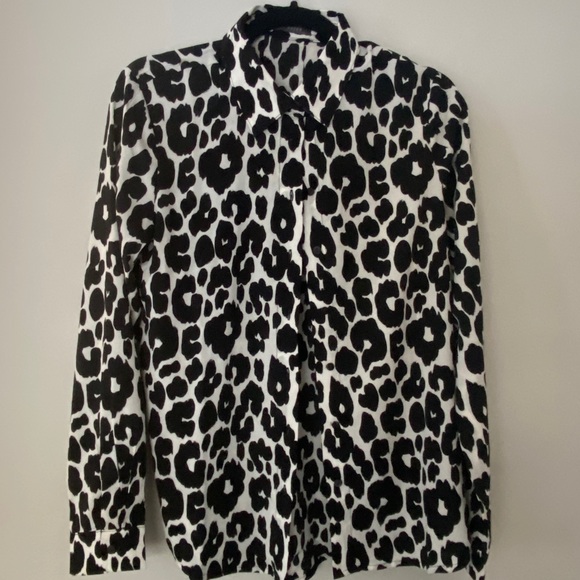 Oversized collard blouse animal print - Picture 2 of 2